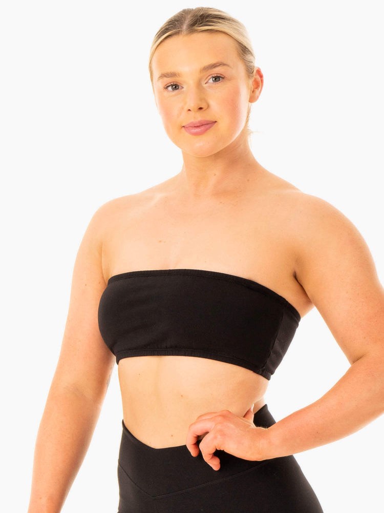 Ryderwear Convertible Bandeau Sports Bra Svarta | WBI-892645