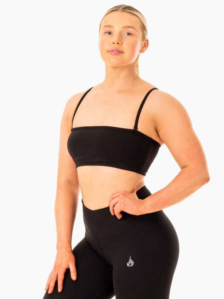 Ryderwear Convertible Bandeau Sports Bra Svarta | WBI-892645