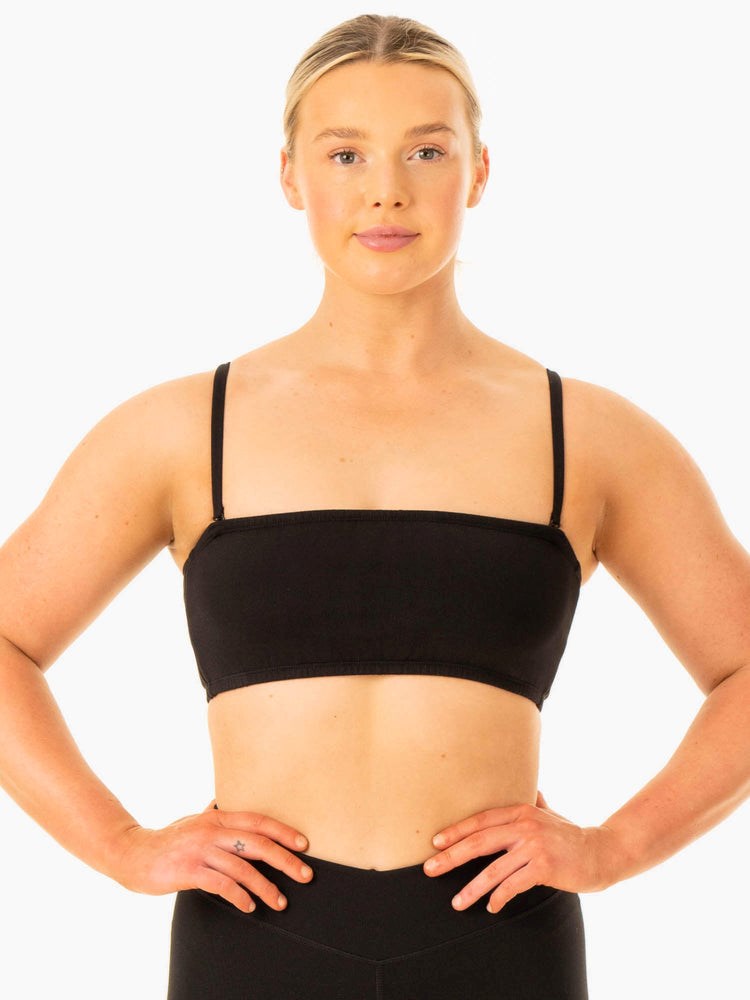 Ryderwear Convertible Bandeau Sports Bra Svarta | WBI-892645