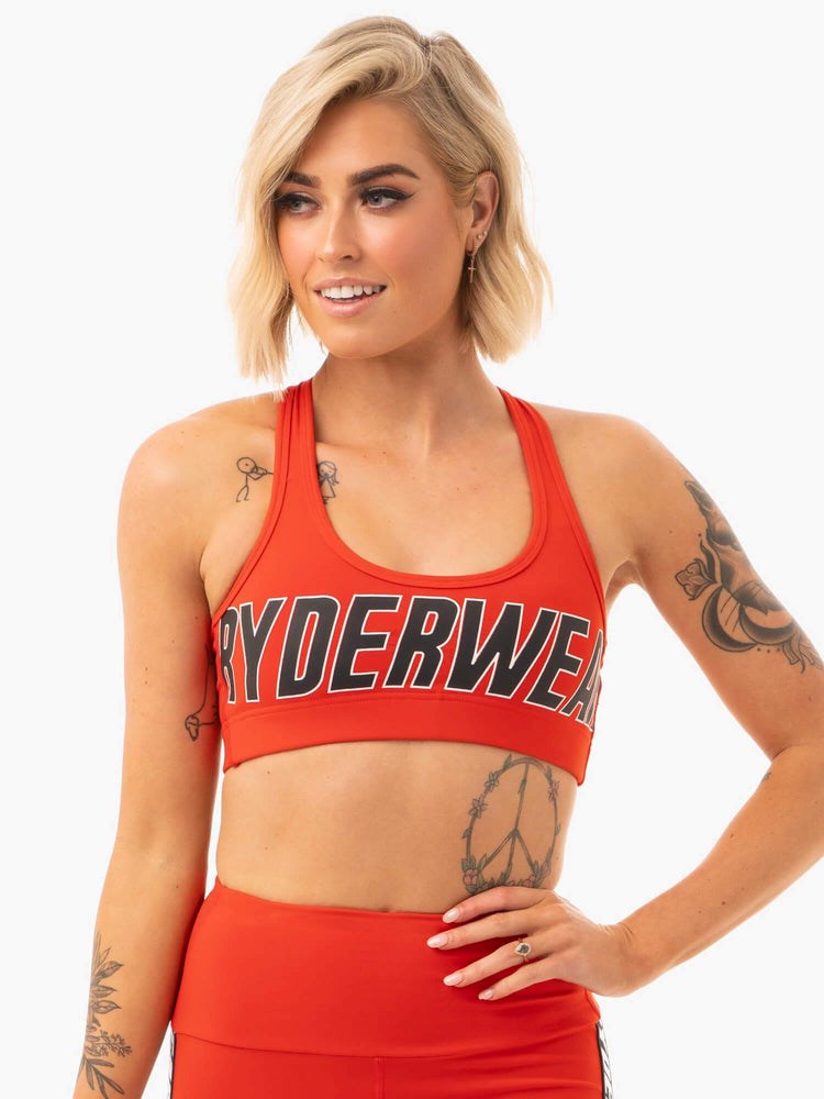 Ryderwear Courtside Sports Bra Orange Röda | EZG-712563