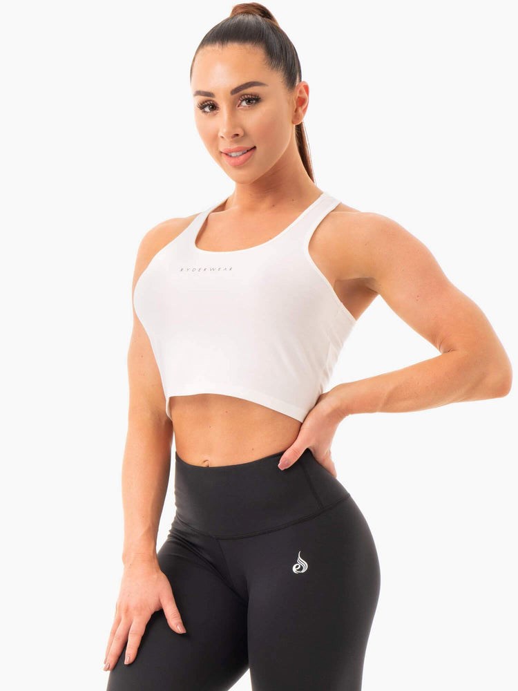 Ryderwear Cropped Racer Back Tank Vita | ERN-497658