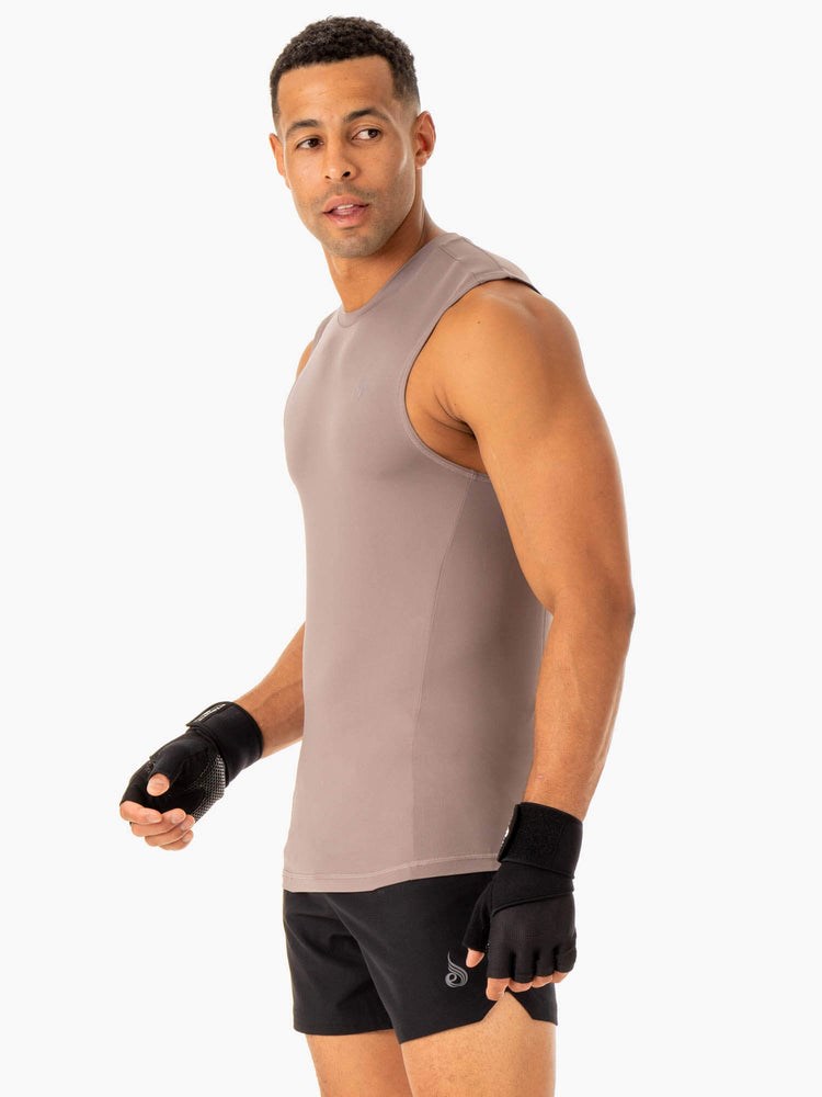 Ryderwear Division Base Layer Tank Taupe | XGM-469138