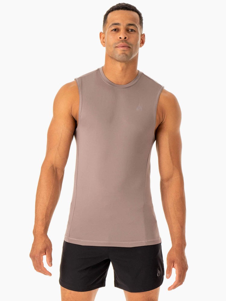 Ryderwear Division Base Layer Tank Taupe | XGM-469138