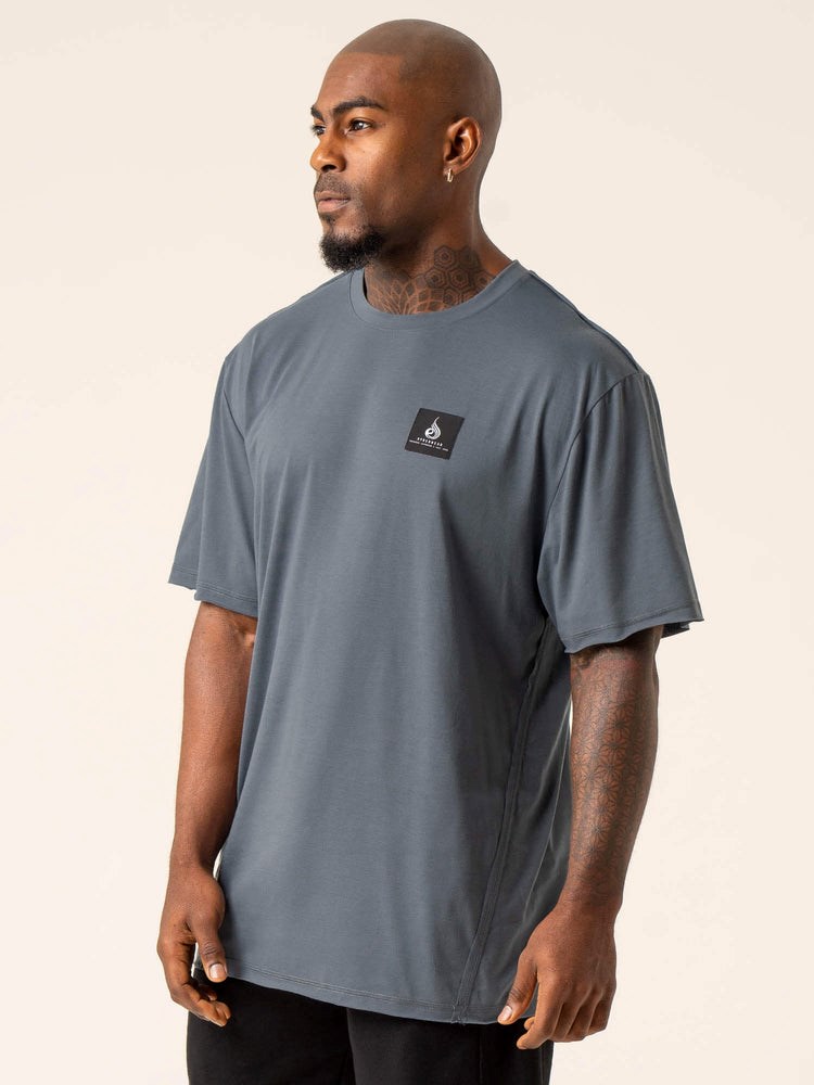 Ryderwear Dynamic Oversized T-Shirt Petrol | SRE-698034