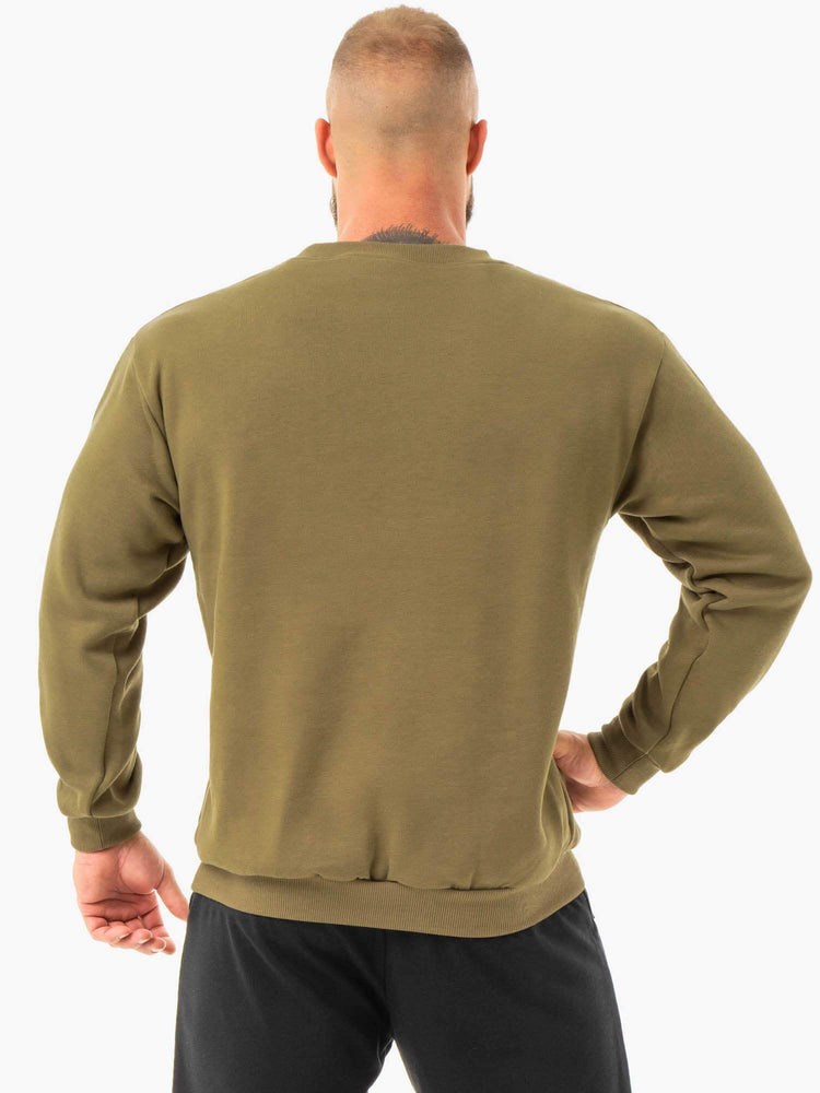 Ryderwear Ease Fleece Pullover Khaki | FCR-405376