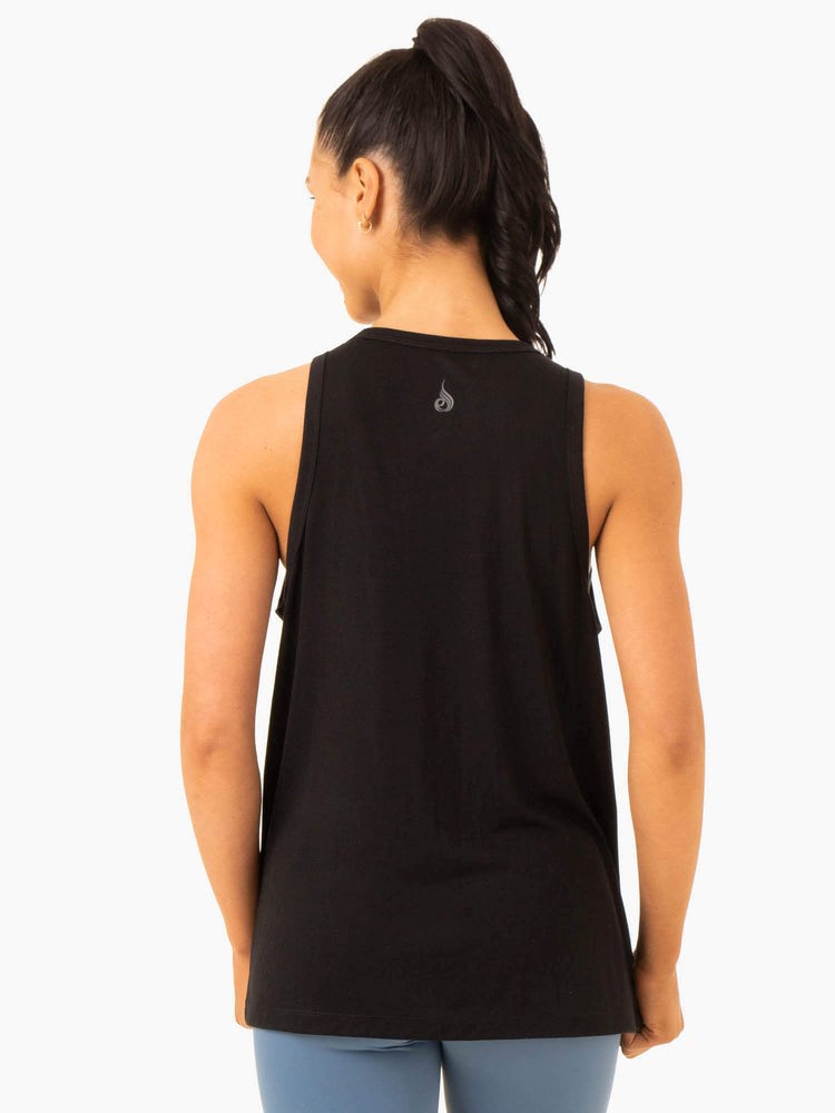 Ryderwear Ease Relaxed Tank Svarta | GWU-587369