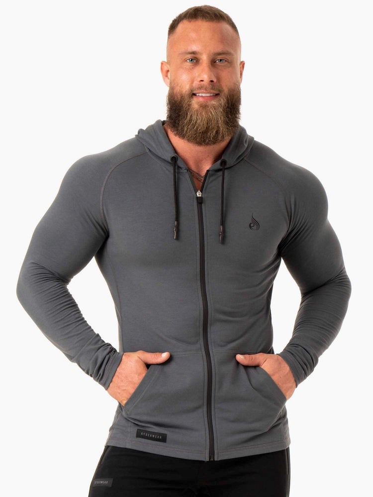 Ryderwear Endurance Zip Up Jacket Charcoal | ACD-368247