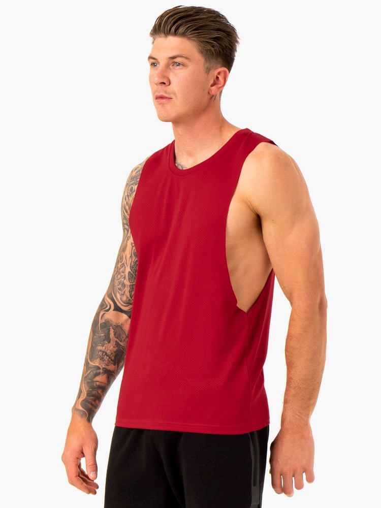 Ryderwear Enhance Baller Tank Vinröda | LGQ-172398