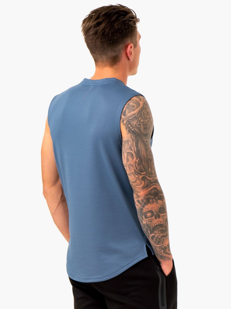 Ryderwear Enhance Muscle Tank Blå | XGV-648350