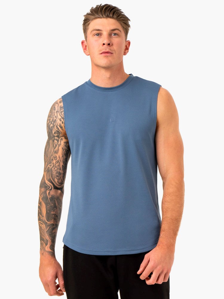 Ryderwear Enhance Muscle Tank Blå | XGV-648350