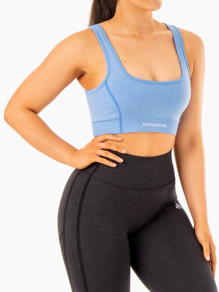 Ryderwear Enhance Seamless Sports Bra Blå | GIR-357416