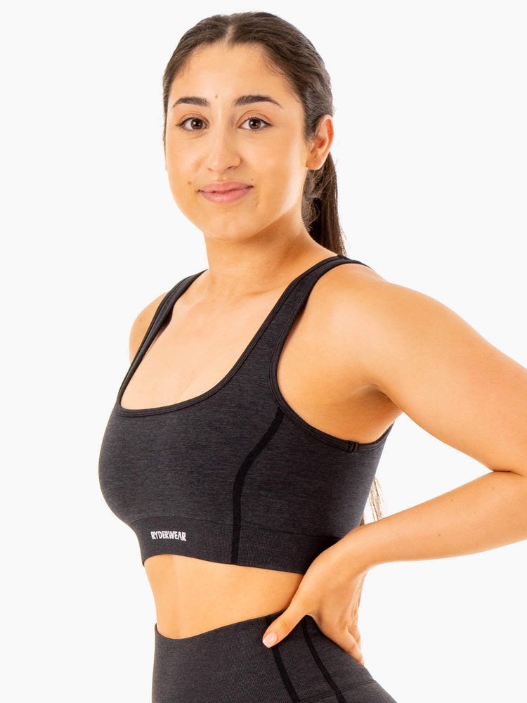 Ryderwear Enhance Seamless Sports Bra Svarta | IMW-680142