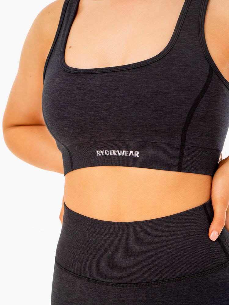 Ryderwear Enhance Seamless Sports Bra Svarta | IMW-680142