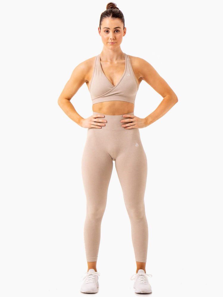 Ryderwear Essential Seamless Leggings Sand Marl | TNL-931762