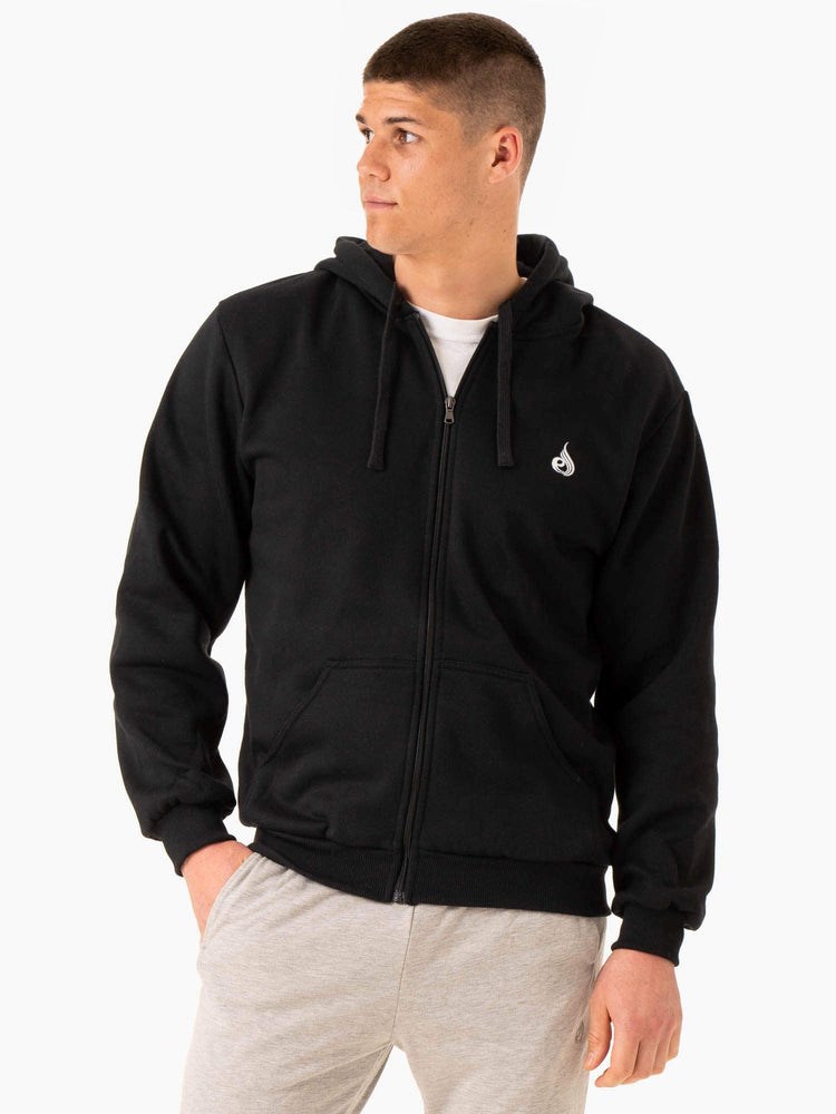 Ryderwear Essential Zip Up Jacket Svarta | UQR-724891