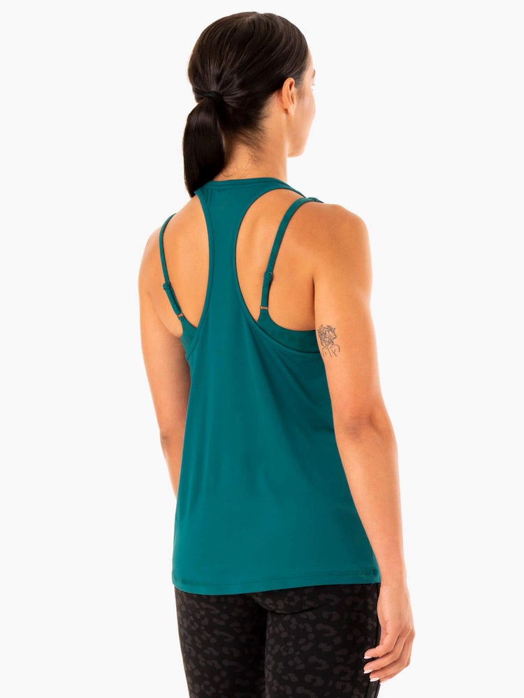 Ryderwear Evolution Racer Back Tank Teal | BTL-016584