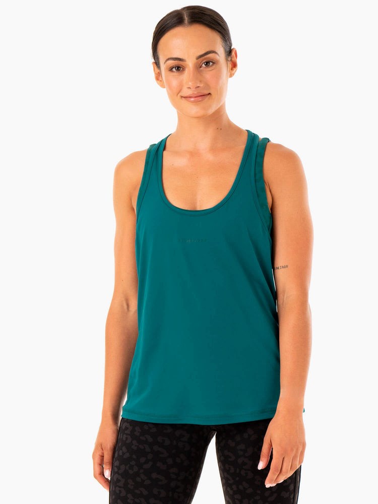 Ryderwear Evolution Racer Back Tank Teal | BTL-016584