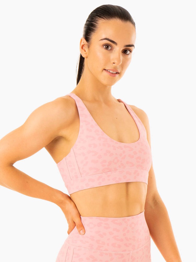 Ryderwear Evolution Sports Bra Rosa Leopard | PHF-301486