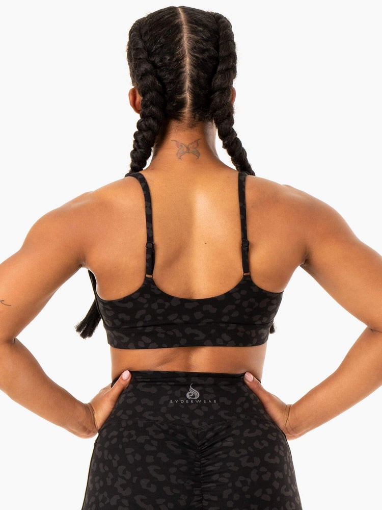 Ryderwear Evolution Sports Bra Svarta Leopard | YTQ-259671