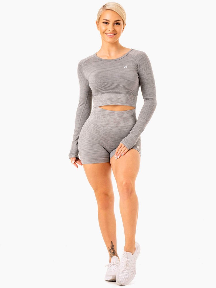 Ryderwear Evolve Seamless High Waisted Shorts Grå | NZM-762910