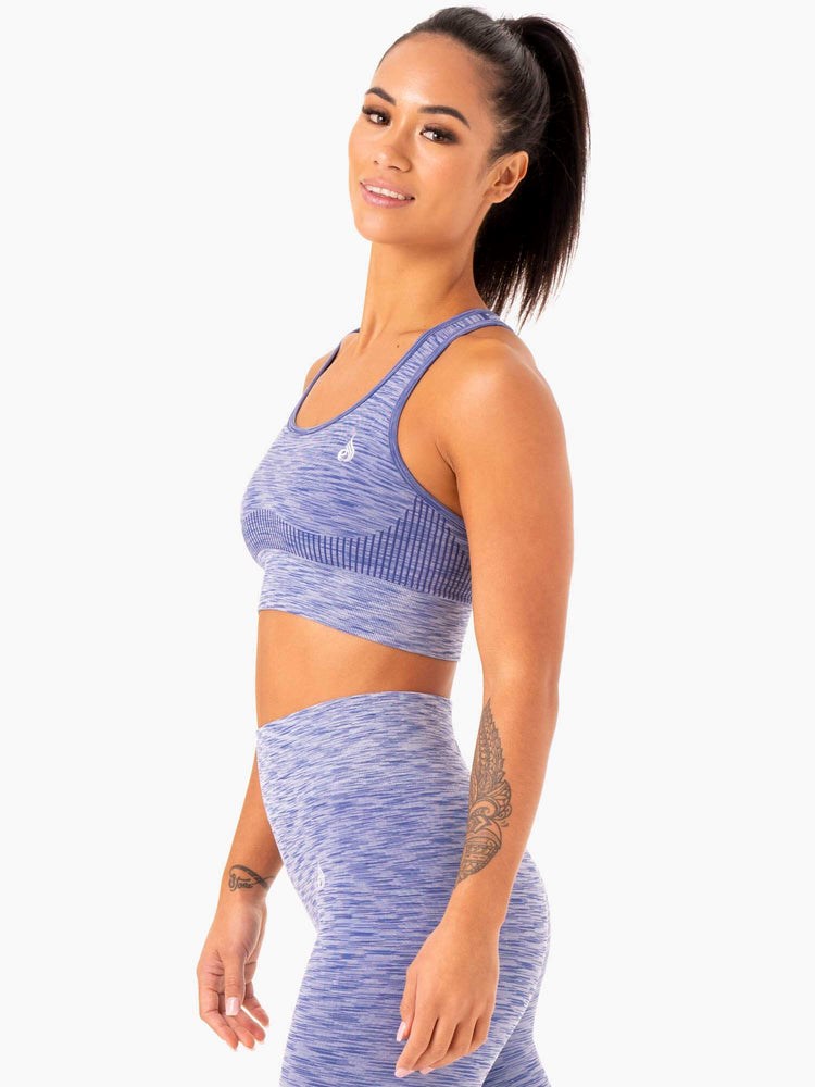 Ryderwear Evolve Seamless Longline Sports Bra Blå | JVK-892530