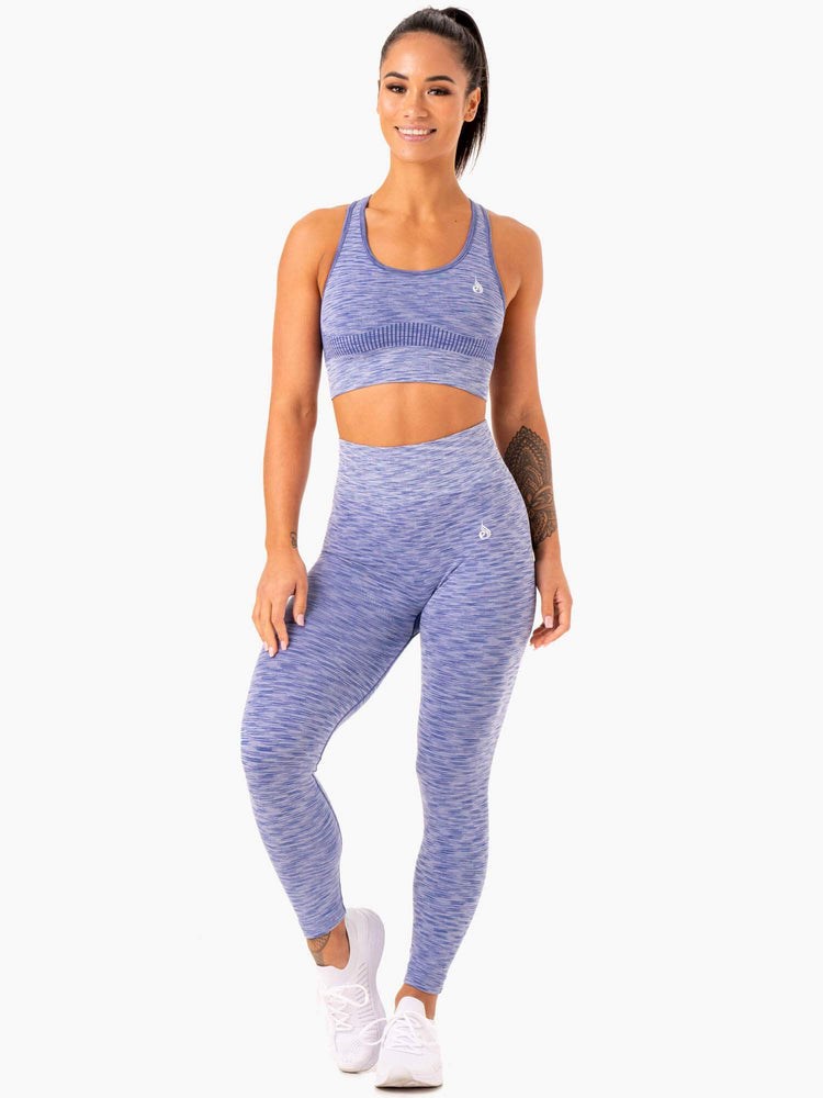 Ryderwear Evolve Seamless Longline Sports Bra Blå | JVK-892530