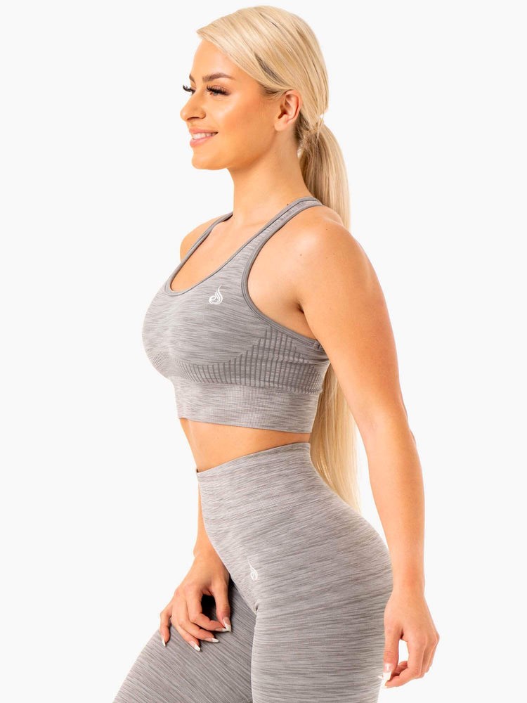 Ryderwear Evolve Seamless Longline Sports Bra Grå | KOV-302984