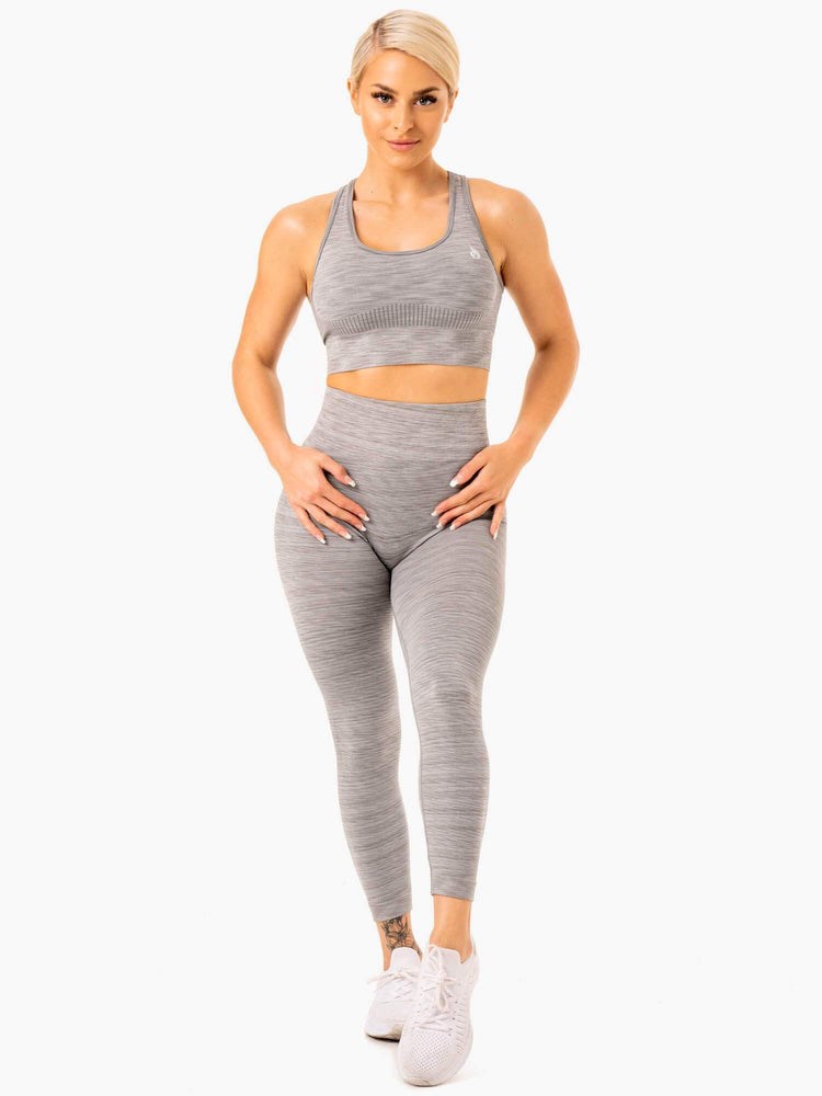 Ryderwear Evolve Seamless Longline Sports Bra Grå | KOV-302984