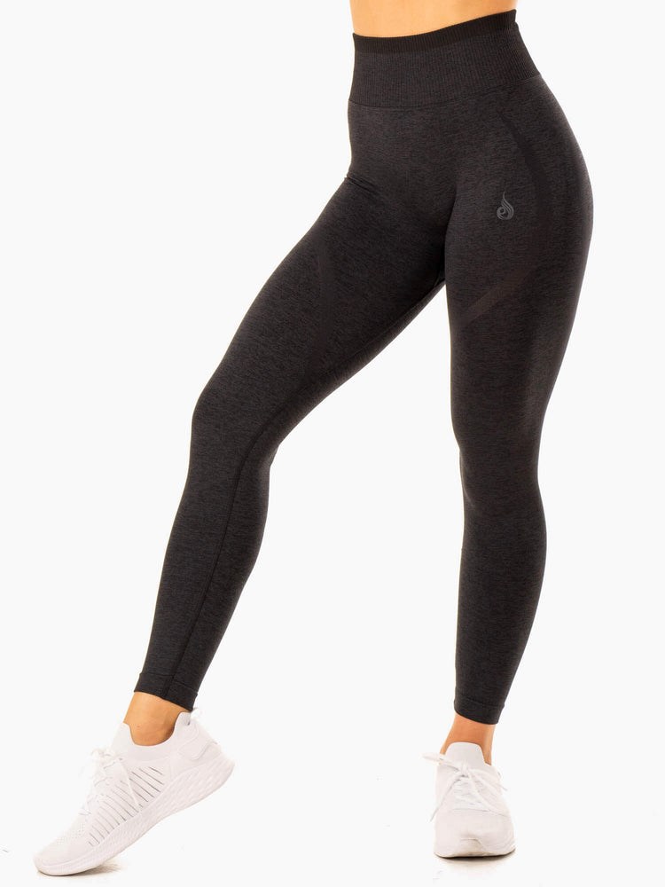 Ryderwear Excel Seamless High Waisted Leggings Svarta | FHU-926478