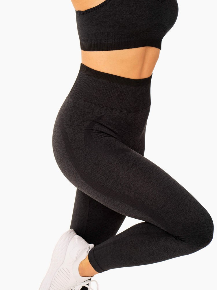 Ryderwear Excel Seamless High Waisted Leggings Svarta | FHU-926478