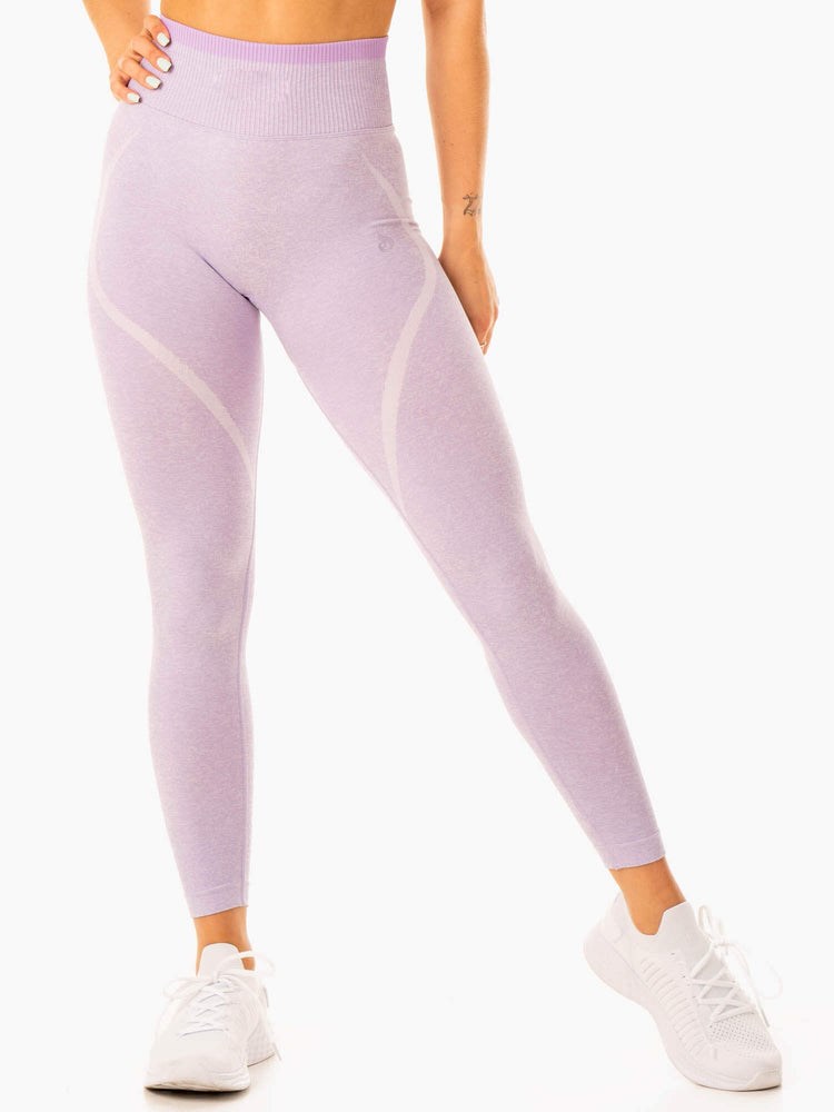 Ryderwear Excel Seamless High Waisted Leggings Lavendel | PDY-638529