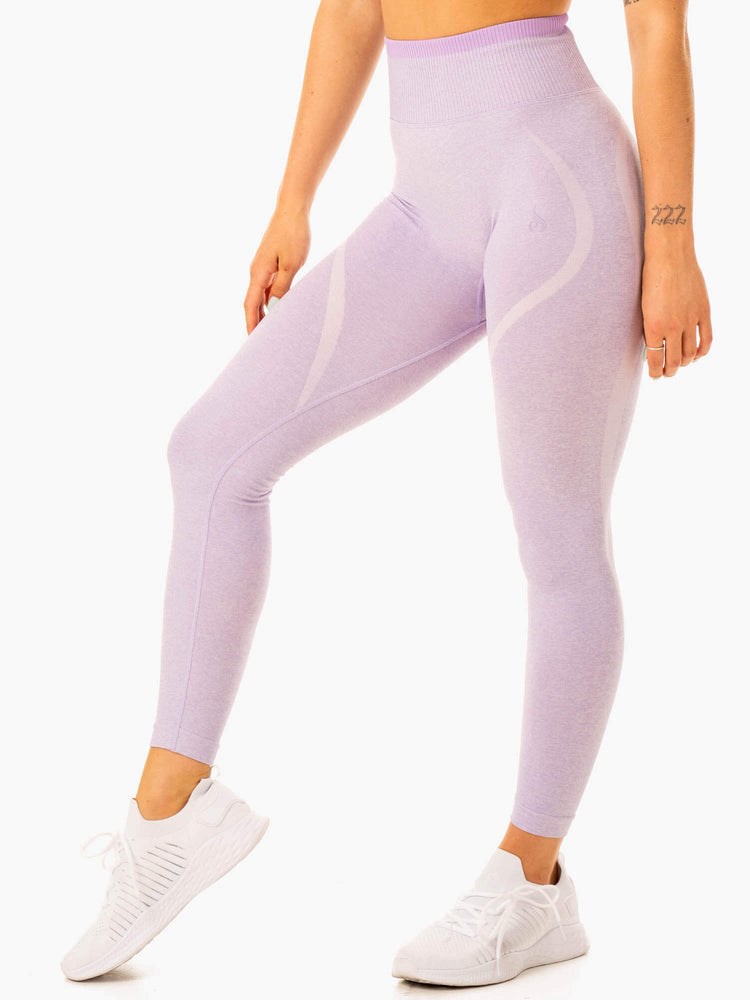 Ryderwear Excel Seamless High Waisted Leggings Lavendel | PDY-638529