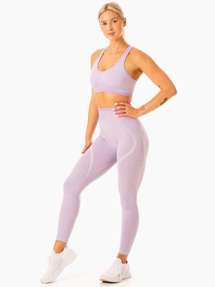 Ryderwear Excel Seamless High Waisted Leggings Lavendel | PDY-638529