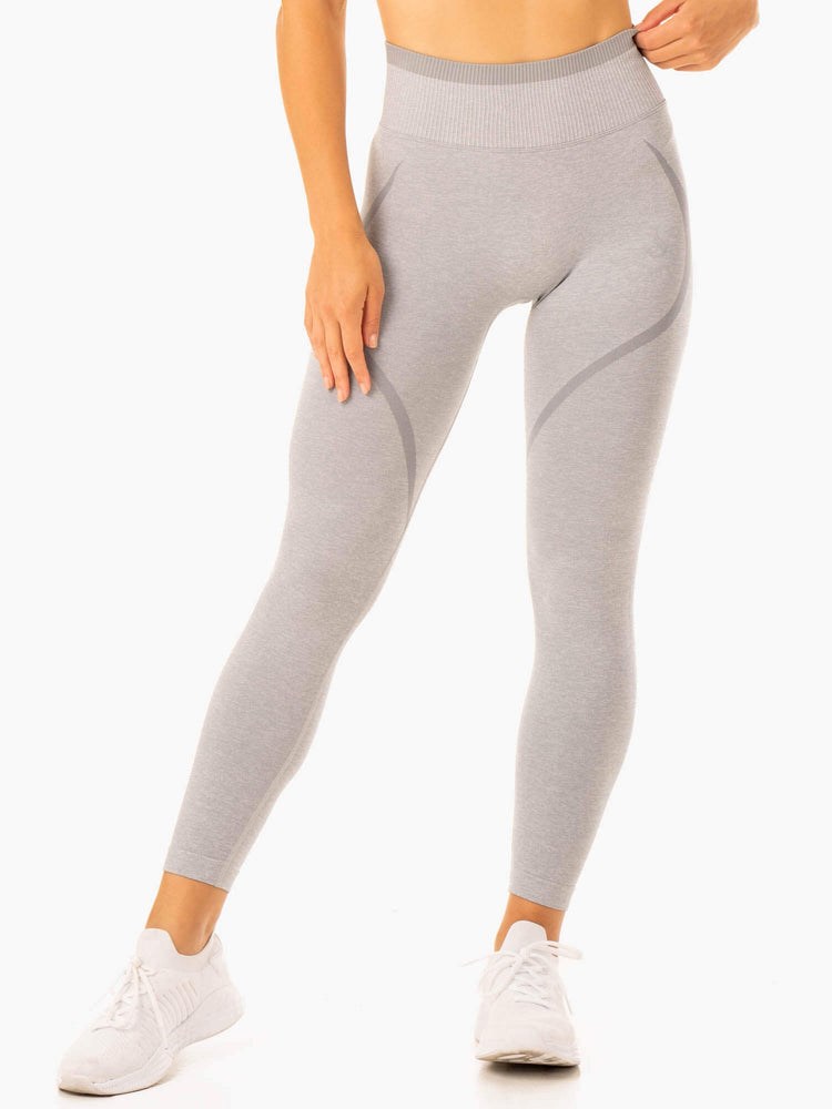 Ryderwear Excel Seamless High Waisted Leggings Grå | YJN-394801