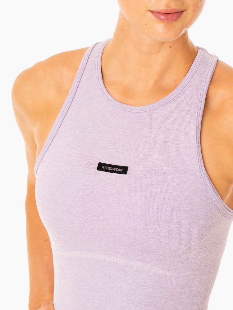 Ryderwear Excel Seamless Mid Length Tank Lavendel | NYX-420789