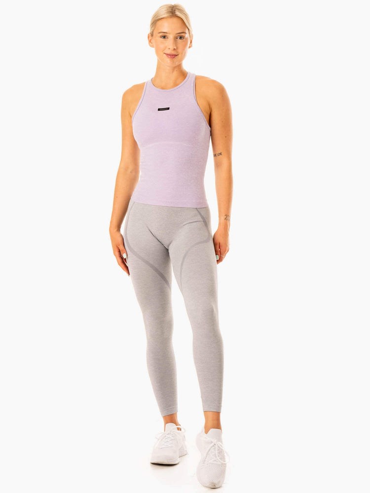 Ryderwear Excel Seamless Mid Length Tank Lavendel | NYX-420789