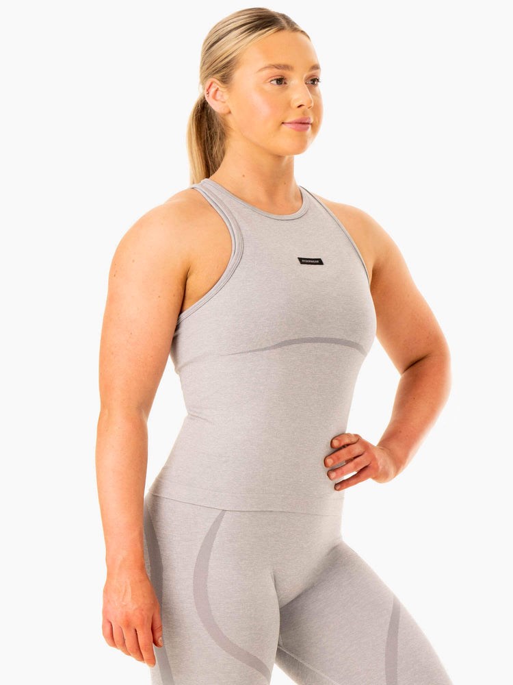 Ryderwear Excel Seamless Mid Length Tank Grå | SFY-896350