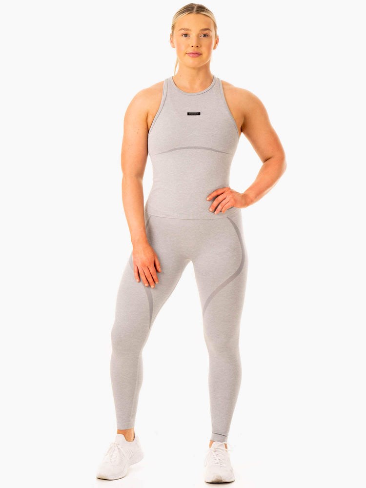 Ryderwear Excel Seamless Mid Length Tank Grå | SFY-896350