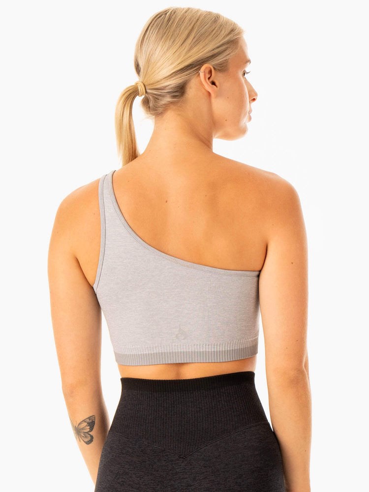 Ryderwear Excel Seamless One Shoulder Sports Bra Grå | HCE-567384