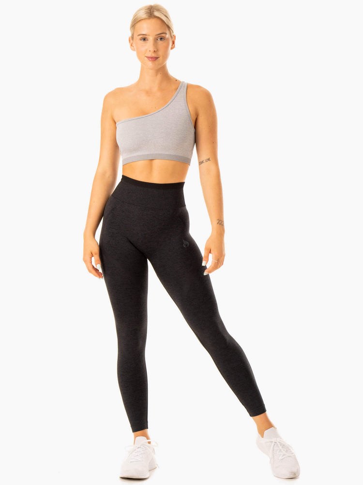 Ryderwear Excel Seamless One Shoulder Sports Bra Grå | HCE-567384