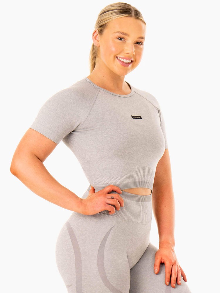 Ryderwear Excel Seamless T-Shirt Grå | GYQ-031948