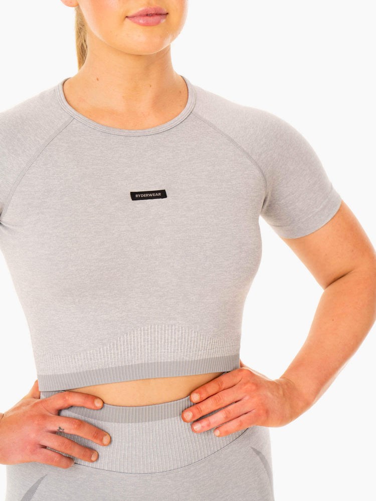 Ryderwear Excel Seamless T-Shirt Grå | GYQ-031948