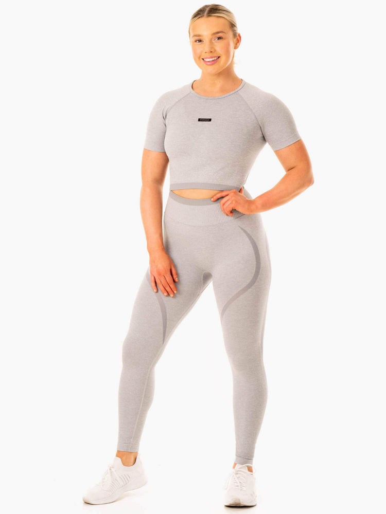 Ryderwear Excel Seamless T-Shirt Grå | GYQ-031948