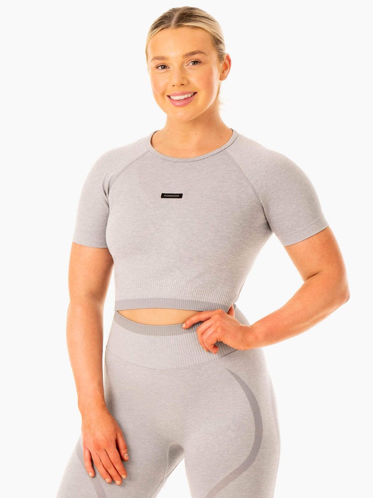 Ryderwear Excel Seamless T-Shirt Grå | GYQ-031948