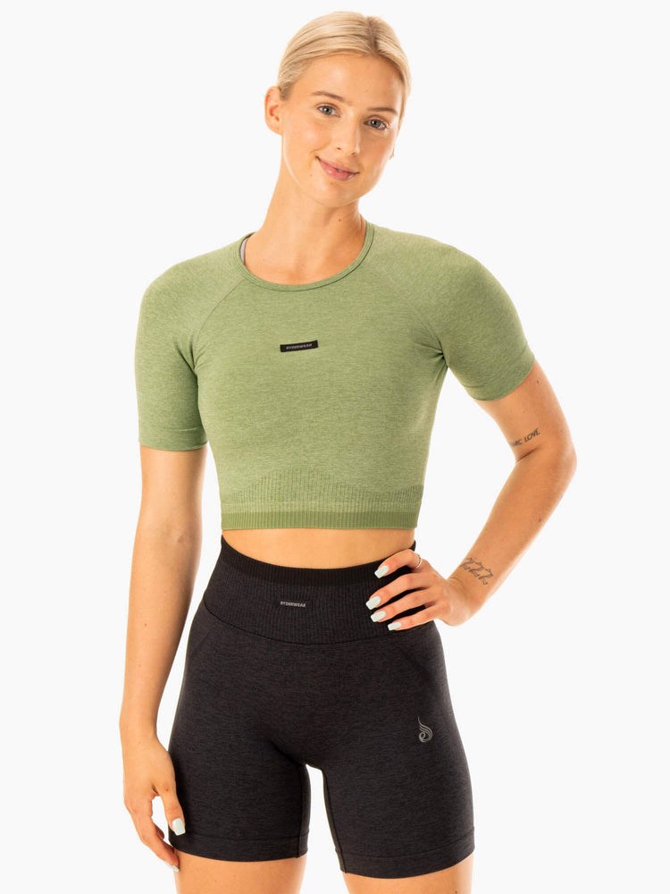 Ryderwear Excel Seamless T-Shirt Gröna | NEC-568413