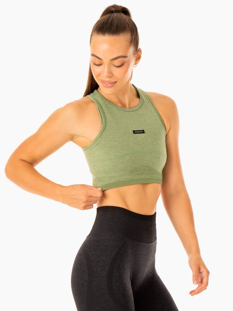 Ryderwear Excel Seamless Tank Gröna | CBX-496028