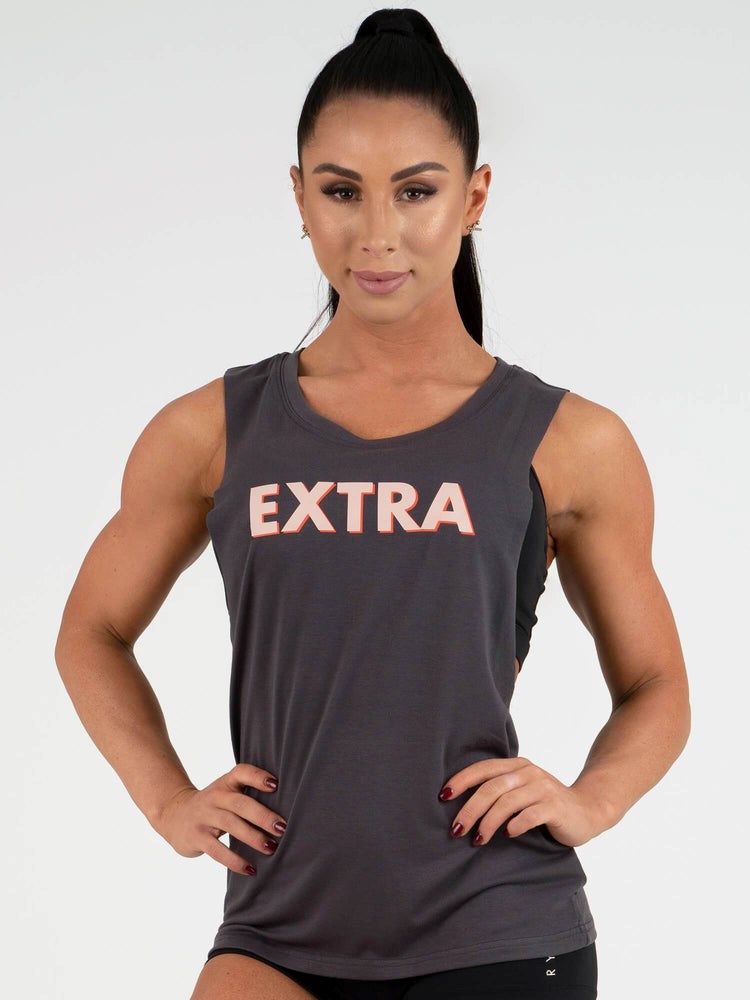 Ryderwear Extra Baller Tank Charcoal | QMR-089572