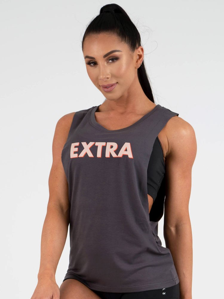 Ryderwear Extra Baller Tank Charcoal | QMR-089572