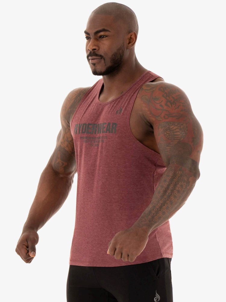 Ryderwear Focus Baller Tank Vinröda | SIL-706542