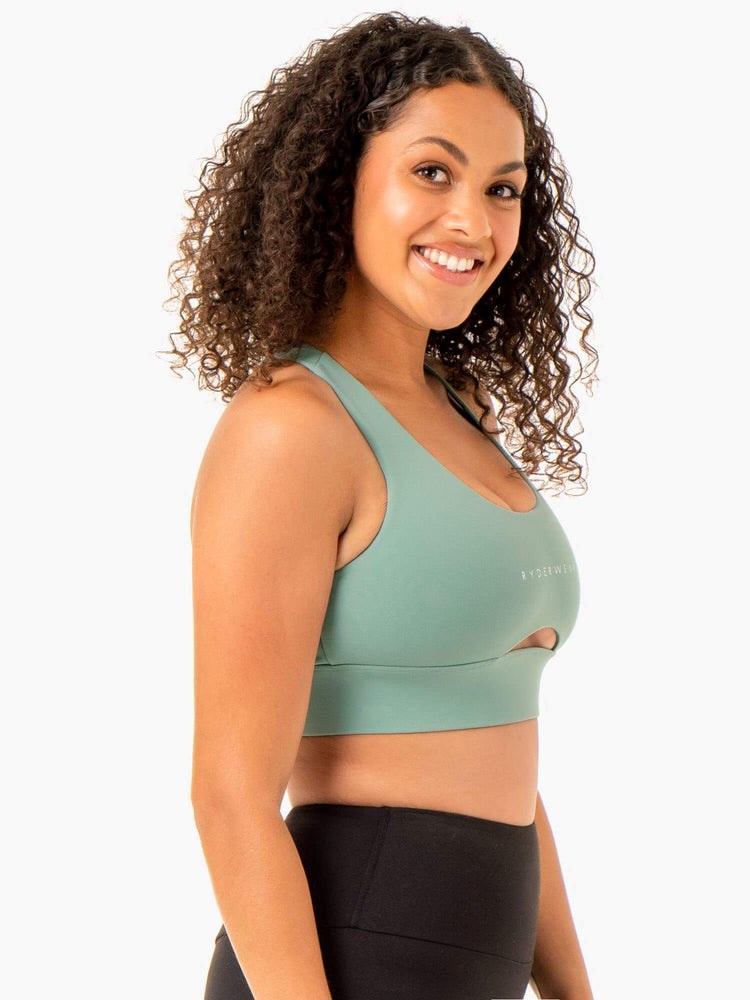 Ryderwear Focus Contour Sports Bra Sage | ALV-145708